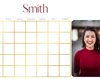 NEW DESIGN! Personalized Photo Dry Erase Board Calendar, Photo Calendar,  Photo Gift, Custom Photo Gift, with Custom Name or Word!