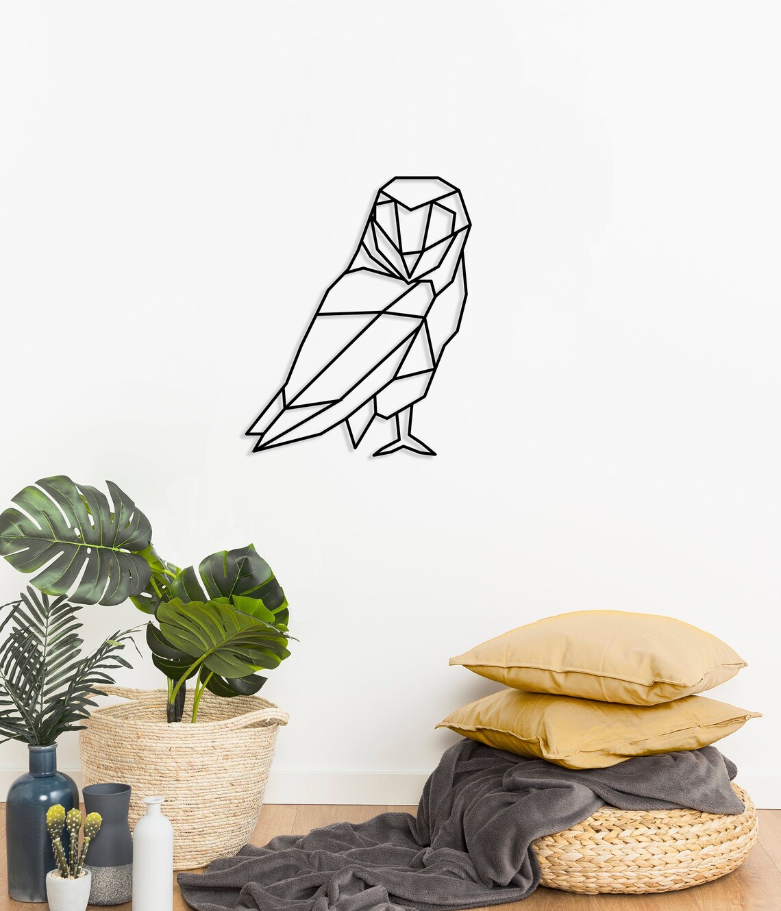 Owl Minimalism Decor Owl Wall Decor Owl Wood Wall Decor Etsy