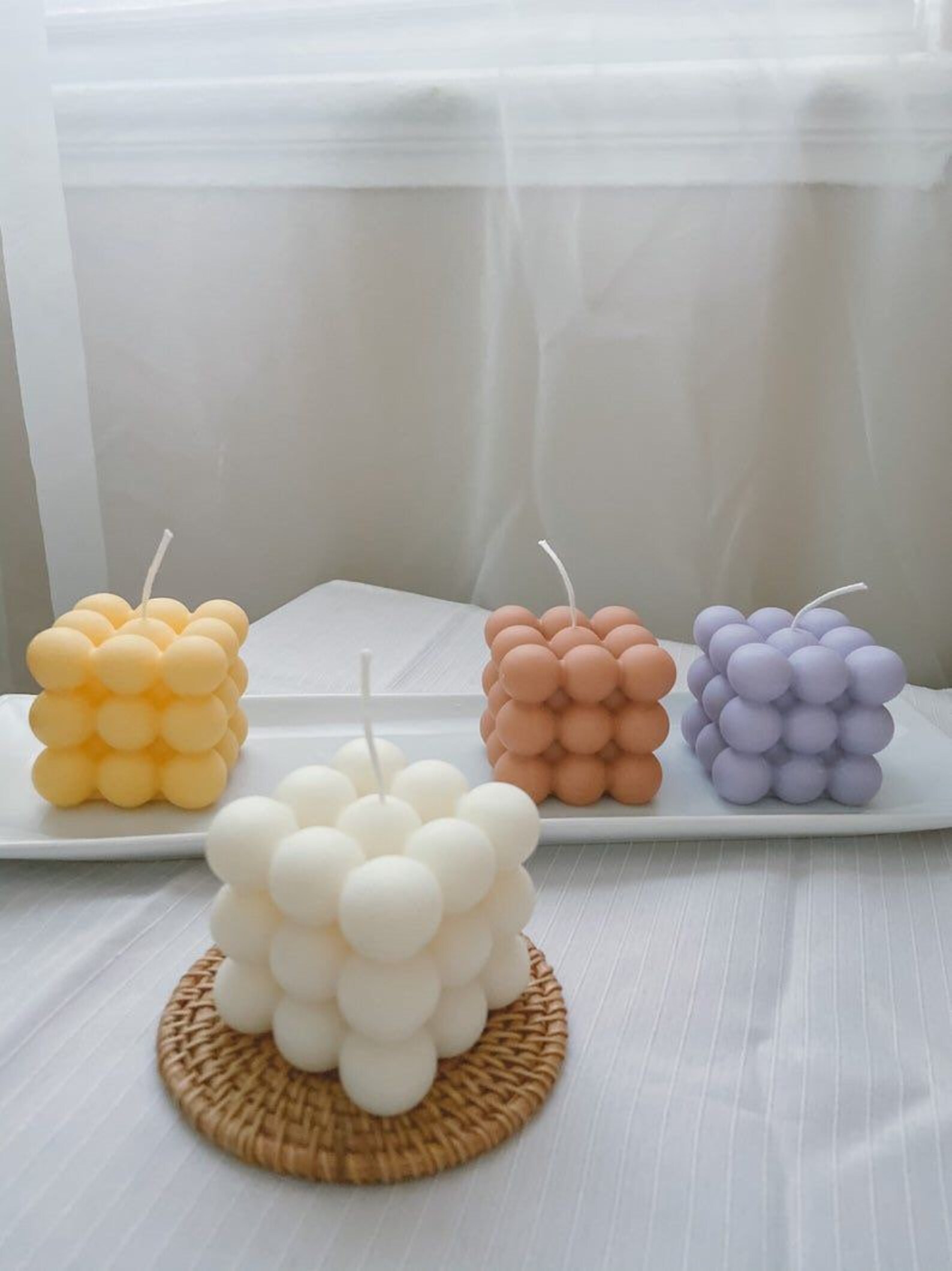 Candle balls candle bubbles square candle square candle Etsy