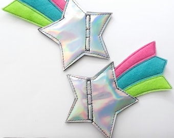 silver holographic pink blau lindgrün Sternschnuppe Schnuppenschuh Spitze Rollschuh Zubehör