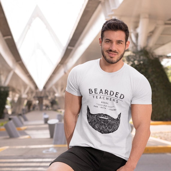 Male Teacher T Shirt-Funny Bearded Teacher Gift For Men Male Teacher T Shirt-Funny Bearded Teacher Gift For Men