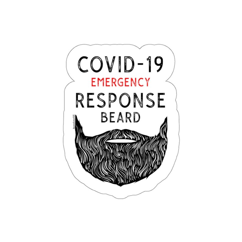 Emergency Response BEARD Sticker Decal Beard Lover Gifts for Him Dads