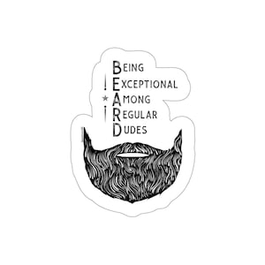 Definition of a BEARD Sticker | Decal | Beard Lover | Gifts for Him | Dads | Husband | Boyfriend | Truck Sticker | Waterproof | 5 Sizes