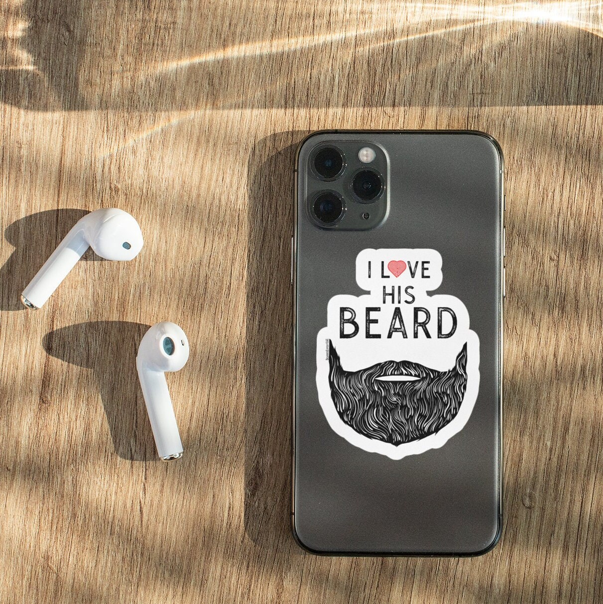I Love His BEARD Sticker | Decal | Beard Lover | Gifts for Him | Dads ...