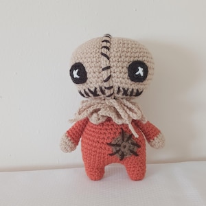 Crochet Small Sam Doll Halloween Trick R Treat (ALREADY MADE READY to ship) Scary Boy Handmade Amigurumi