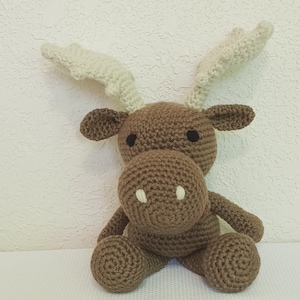 Crochet Moose Handmade Amigurumi Stuffed Animal