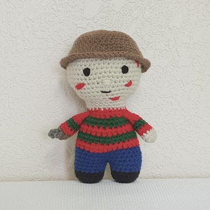 Crochet Freddy Horror Doll Halloween (ALREADY MADE READY to ship) Handmade Amigurumi