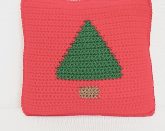 Crochet Christmas Tree Pillow Handmade Amigurumi