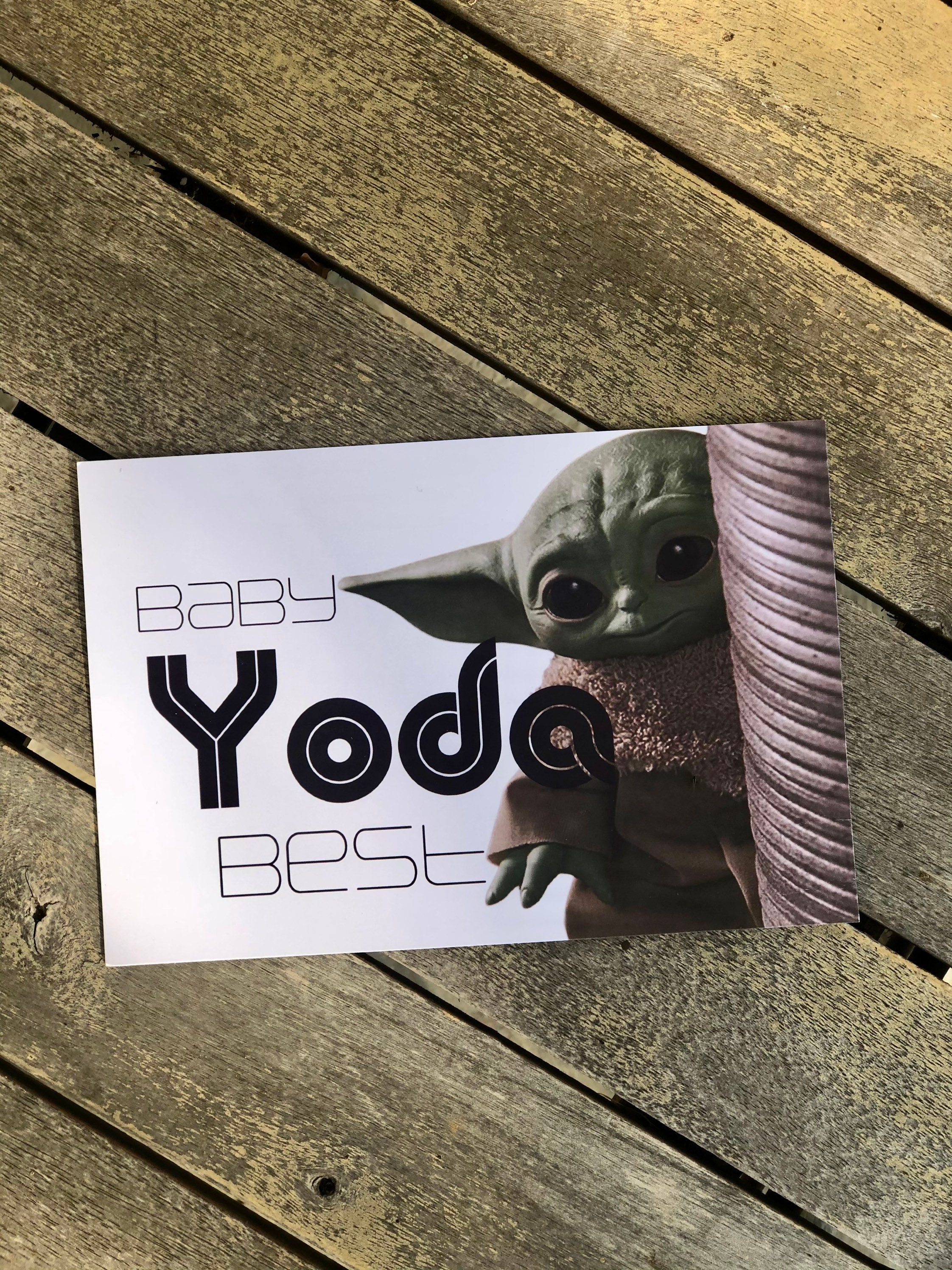Baby Yoda Best Gift BoxBaby Yoda Themed Personalized Card Etsy