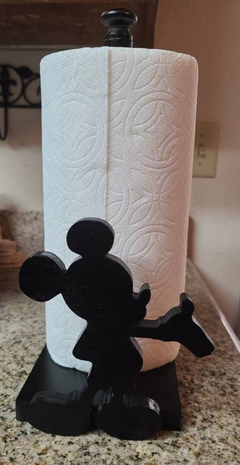 Mickey Mouse inspired paper towel holder Etsy
