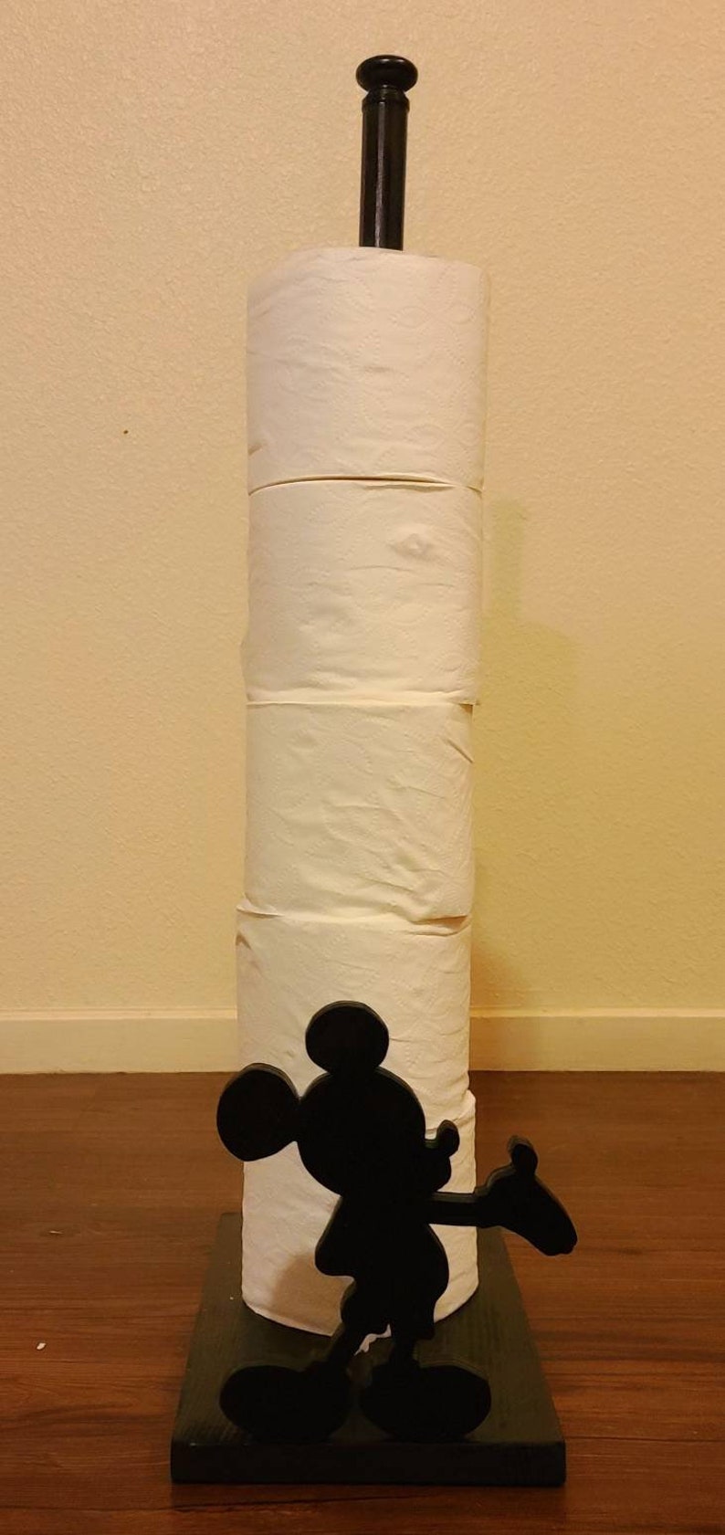 Mickey mouse inspired toilet paper holder. Custom made to Etsy