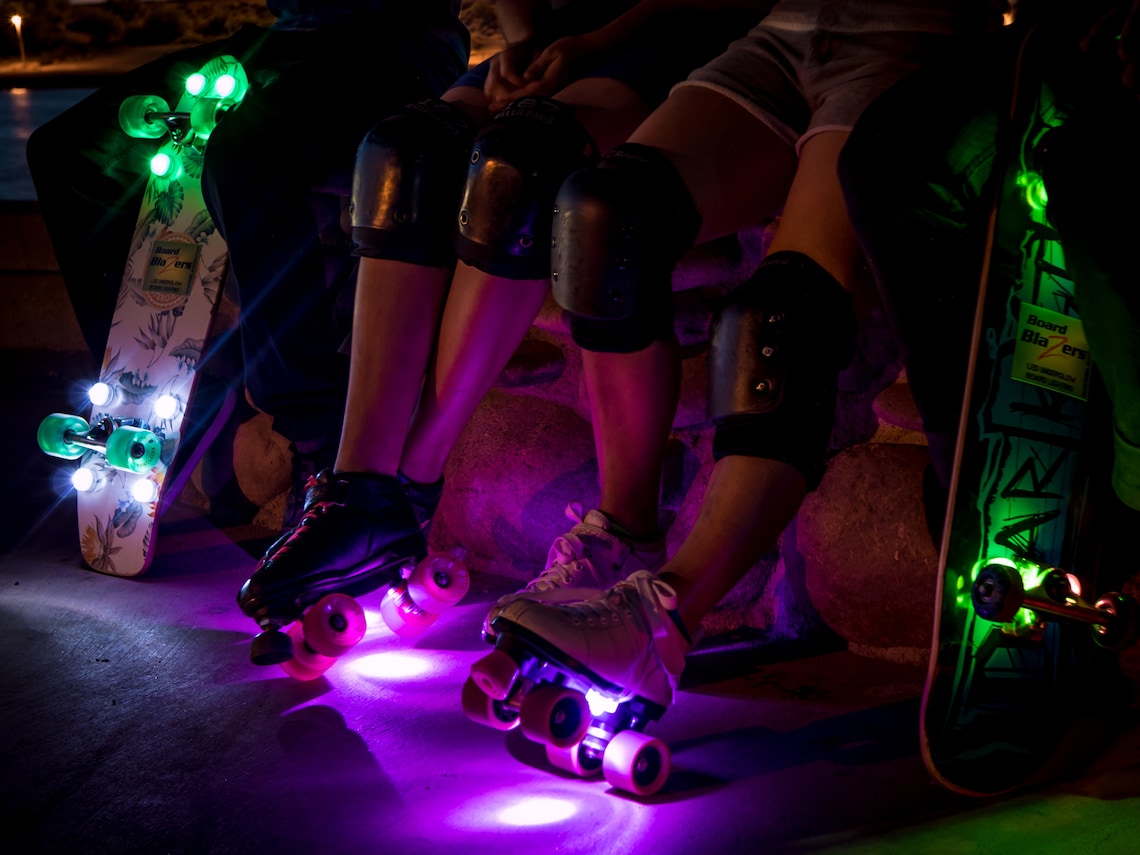 Color Changing LED Roller Skate Lights Skateboard LED Lights Etsy