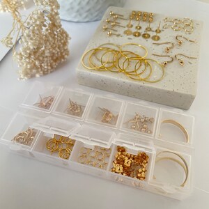 DIY Earring Making Kit: 18K Gold Plated Stainless Steel Findings image 5