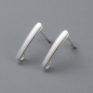 4pcs silver bar stud in stainless steel 15mm