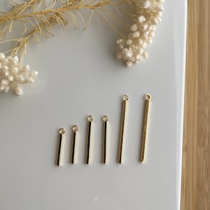 Gold Bar Anhänger: Edelstahl Ohrring Zubehör (10 Stück)