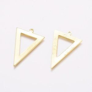 4pcs fascino triangolo d&#39;oro per la creazione di gioielli