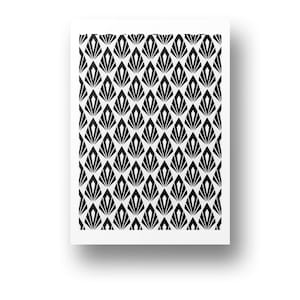 Polymer Clay Silk Screen | Art Deco Leaves