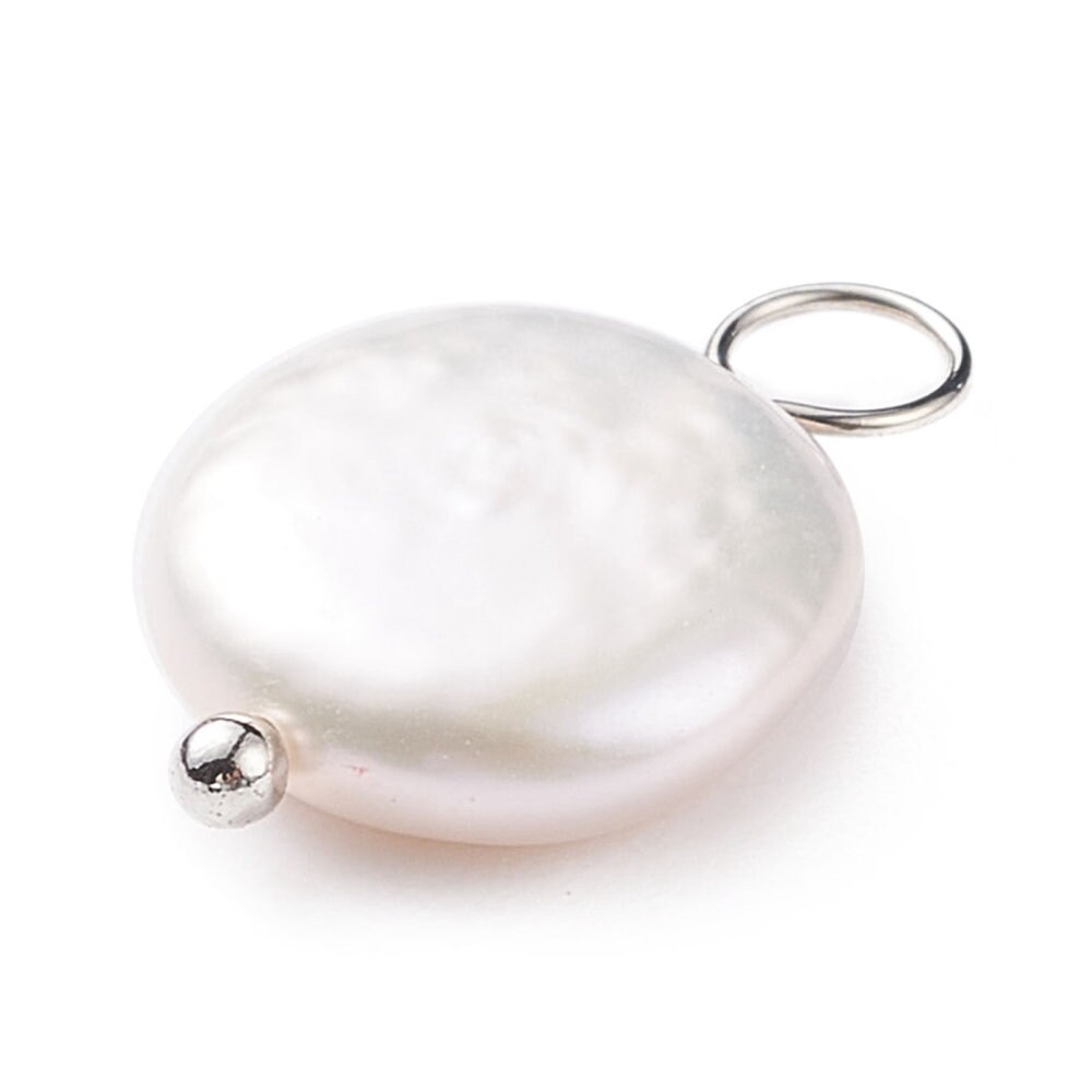 PH PandaHall 10 Ciondoli Con Perle D'Acqua Dolce Naturali - Avvolte In Filo Rame Placcato Oro 18K - Forme Miste Barocche Per Bigiotteria Fai Da Te