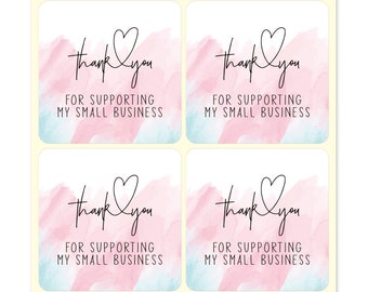 Thank you stickers | 100 stickers | Craft stickers | Small business packaging stickers