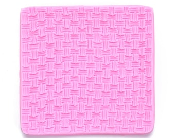 Silicone texture mat for polymer clay or cake decoration | sweater stitch