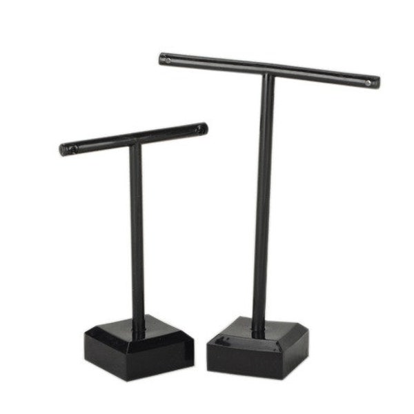 T-Bar earring stand 2 pack | black earring stand | earring display - 2 sizes per pack