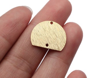 Irregular round textured brass charm | earring making | jewellery making | 4 pieces