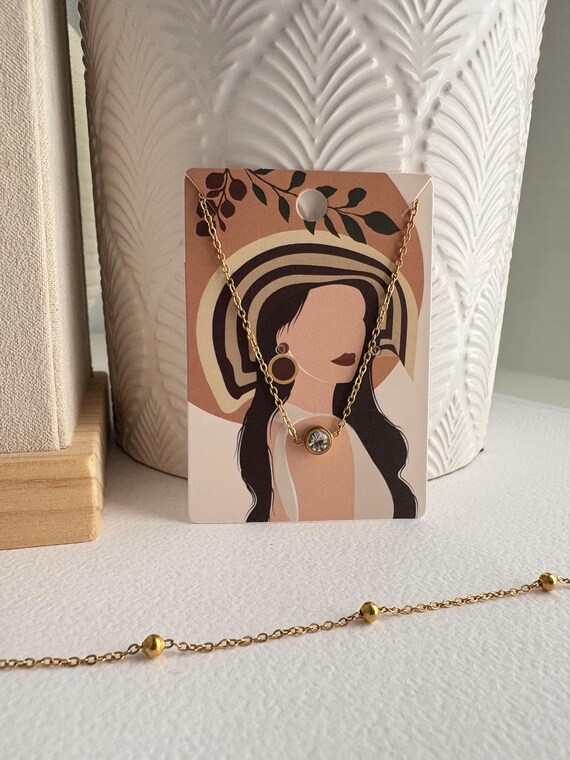 ALLWSLucky 100 Cartes Présentation Bijoux Noir – 5,5 X 21 Cm – Pour Boucles D’Oreilles, Colliers, Bracelets – Texte 'For You'