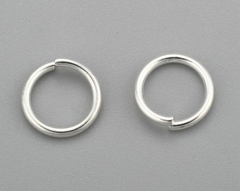 Bright silver jump ring | Tarnish resistant | stainless steel jump rings | 6mm, 8mm, 10mm