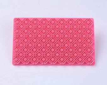 Texture stamp/embosser for polymer clay or cake decoration