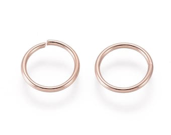 Rose gold jump ring | Tarnish resistant | stainless steel jump rings | 4mm, 6mm, 8mm, 10mm
