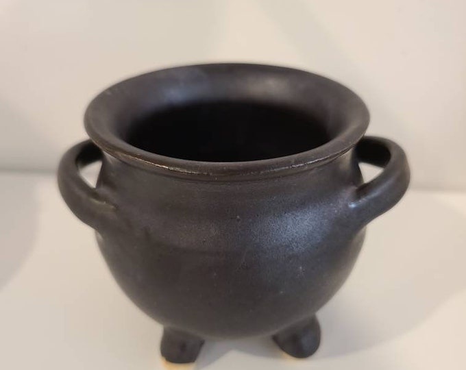 Ceramic Cauldron, Dark Cauldron, Cauldron Bowl, Serving Bowl, Halloween