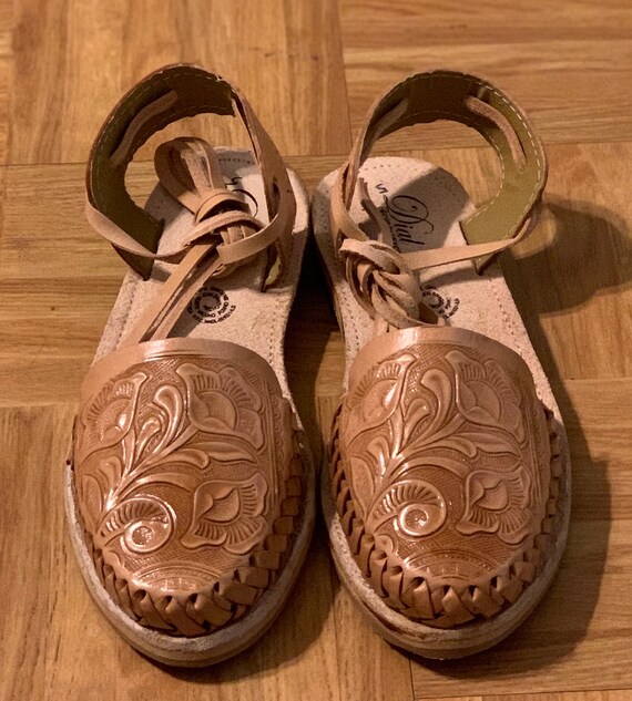 Cuero Hecho A Mano Huaraches Mexicanos Para Mujer Sandalias Etsy