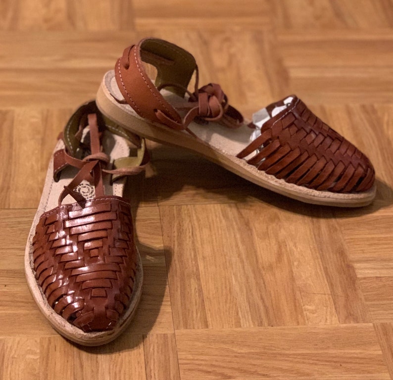red mexican huaraches