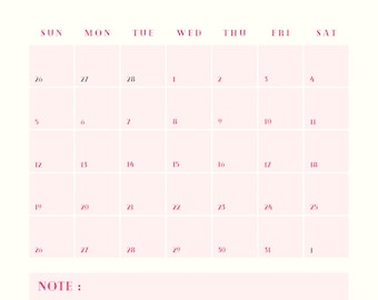 Calendario Mensual Digital