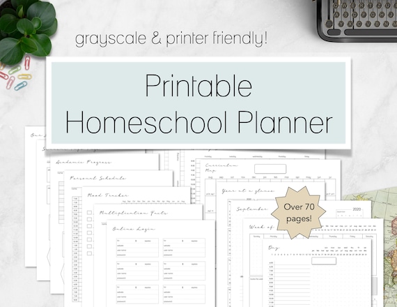 Homeschool Planner Printable Printable Homeschool Planner