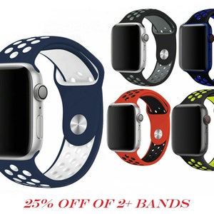 Apple Watch Band Breathable Sport Silicone Band 38mm 40mm 41mm 42mm 44mm 45mm Series 8 SE 7 6 5 4 3 2 1 Etsy Canada