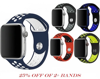 Apple Watch Band Breathable Sport Silicone Band 38mm 40mm 41mm 42mm 44mm 45mm Series 8 SE 7 6 5 4 3 2 1