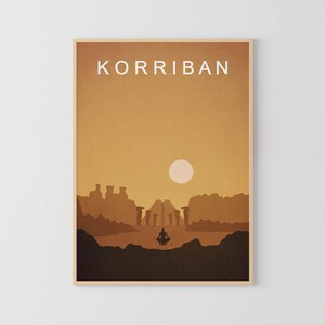 Korriban poster Minimalist Star art print planet  movie poster Vintage movie prints Star art Travel Poster Art wall decor