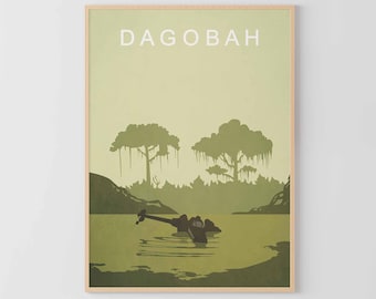 Dagobah minimalist poster Star art planet Dagobah print Wall art Home Décor