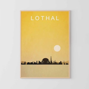 Lothal minimalist poster Star art planet Lothal print Home Décor Wall Décor