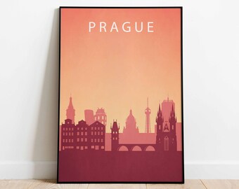 Prague poster, Czech Republic Print, Prague Wall Art