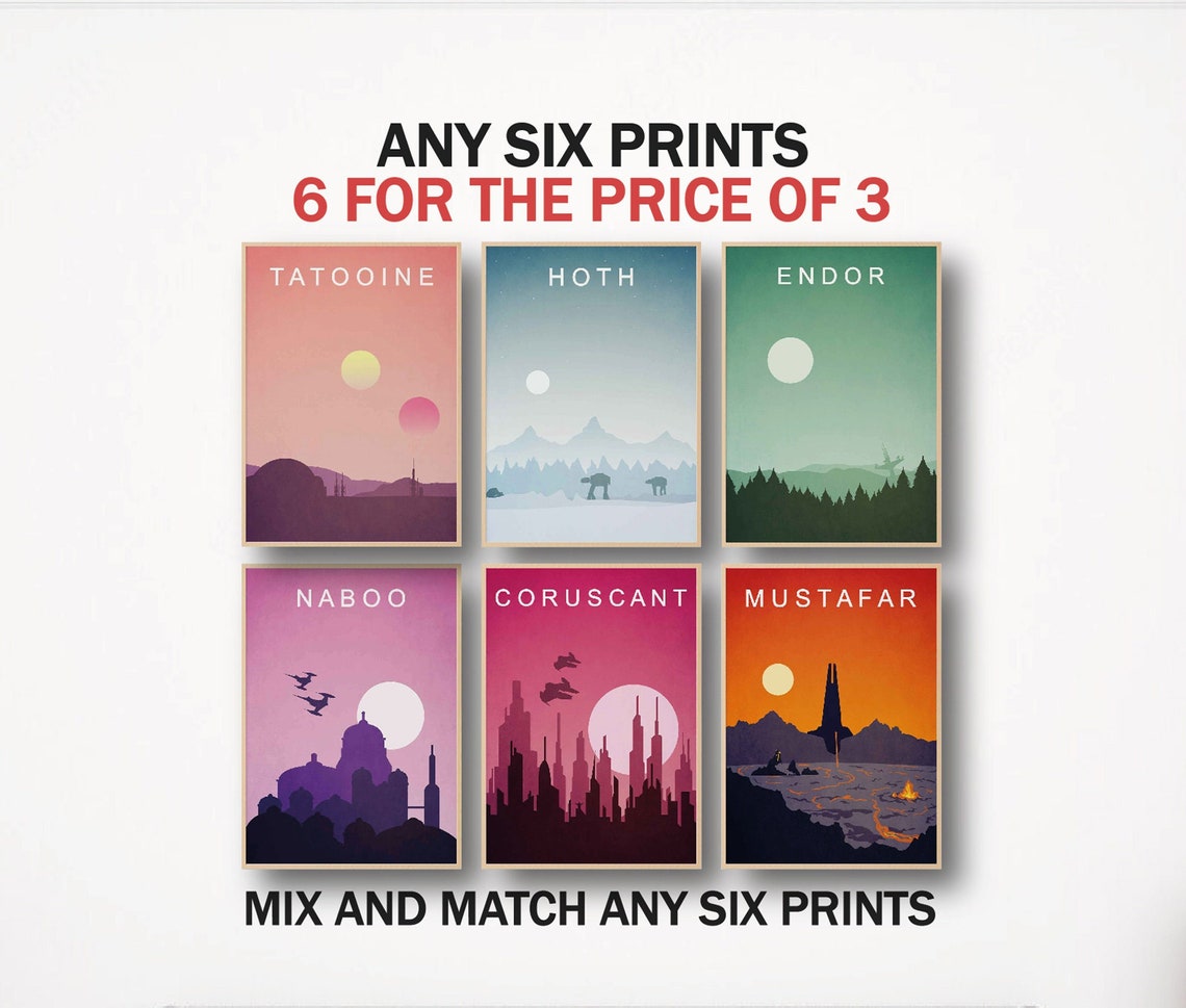 Money Saving Print Set Any 6 Prints of Your Choice Choose - Etsy