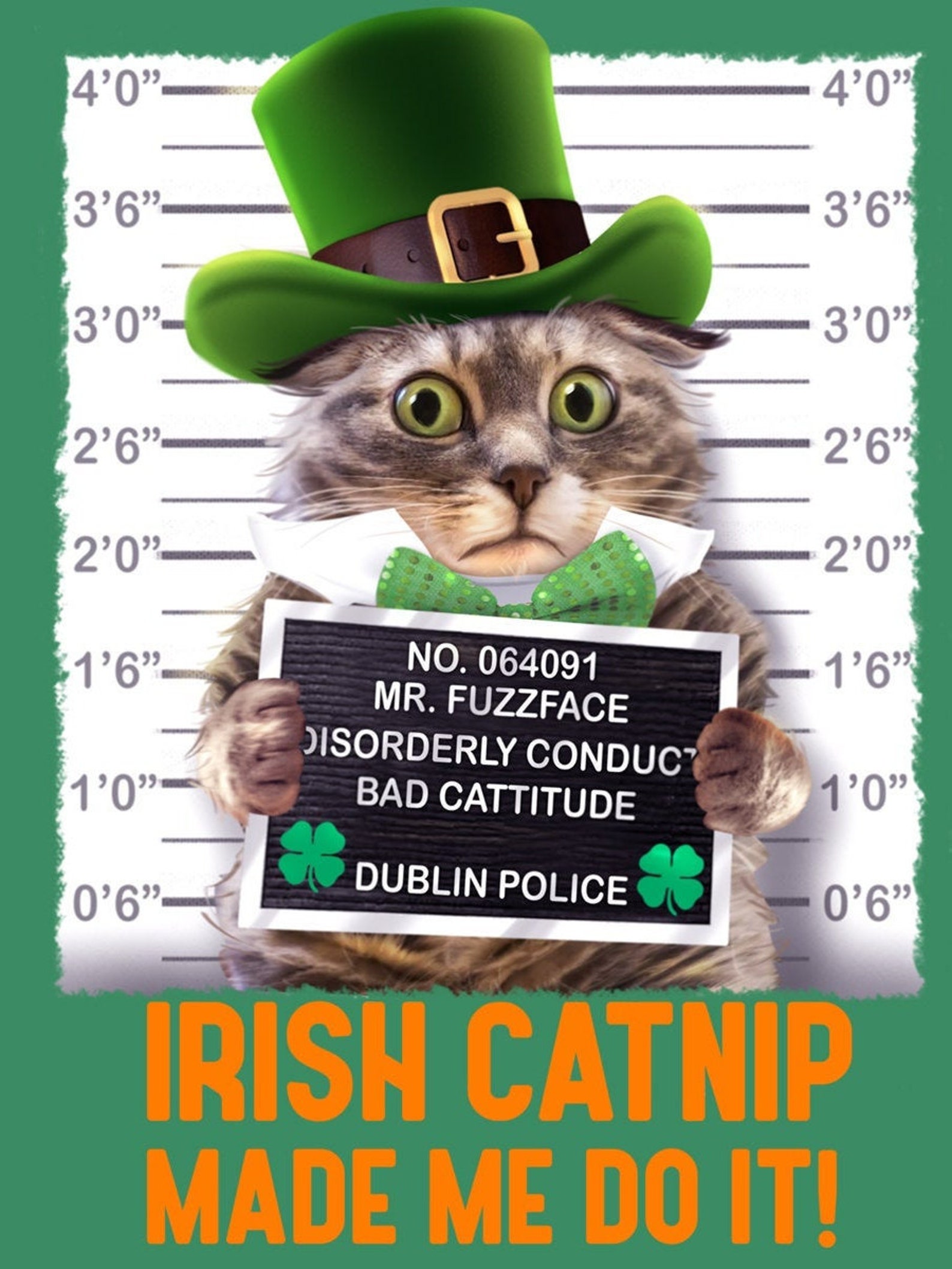 Funny St. Patrick's Day Irish Cat Irish Catnip Made Me Etsy