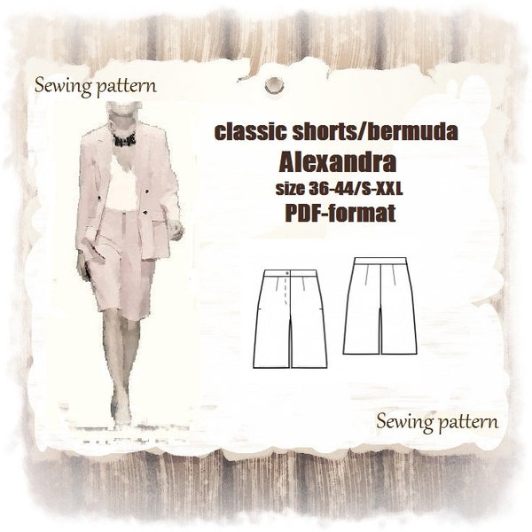 Bermuda Shorts Pattern Etsy