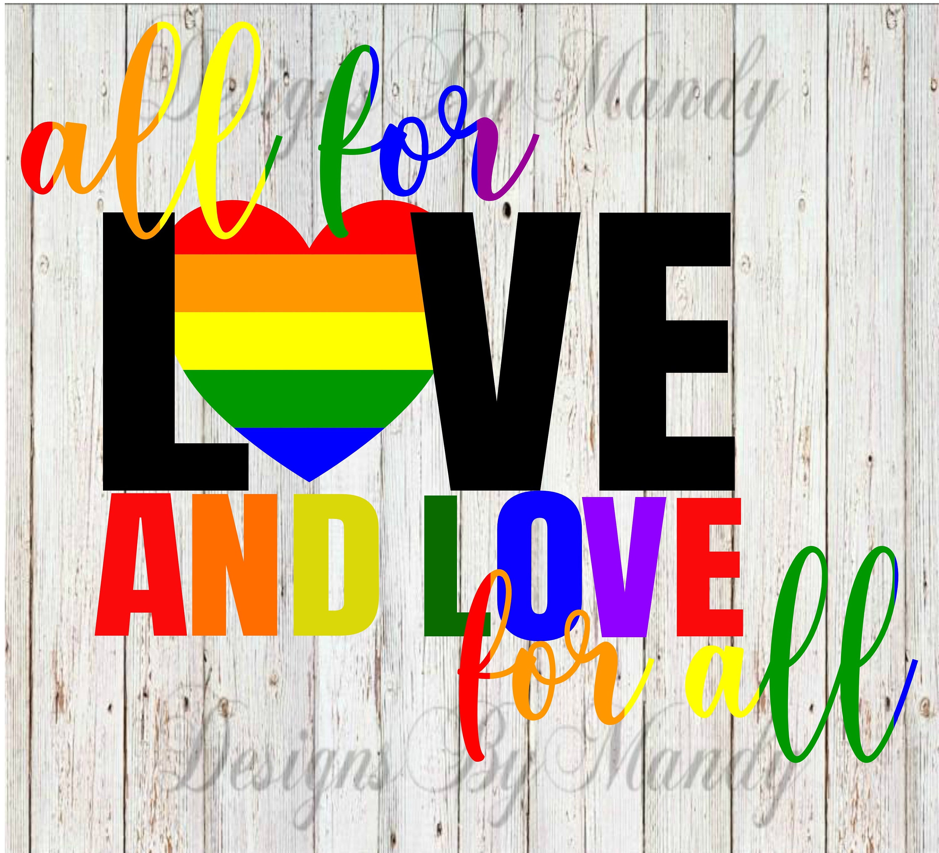 PRIDE PNG Love Pride Digital Download Rainbow Sublimation | Etsy