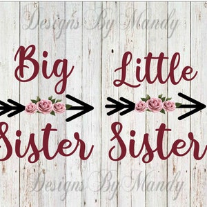 Big Sister Little Sister PNG, Sisters Digital Download, Sister Sublimation, PNG, Digital Download, Sublimation File
