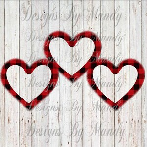 Buffalo Plaid Hearts PNG File, Valentine&#39;s Day PNG, Valentine&#39;s Day Sublimation Download, Sublimation Designs Downloads, Valentine&#39;s Day