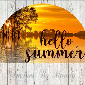 Hello Summer PNG, Hello Summer Digital Download, Digital Download for Sublimation, PNG File