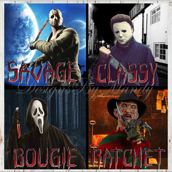 Savage Classy Bougie Ratchet Horror PNG, Horror Digital Download, Halloween Sublimation Designs, Halloween PNG, PNG, Digital Download