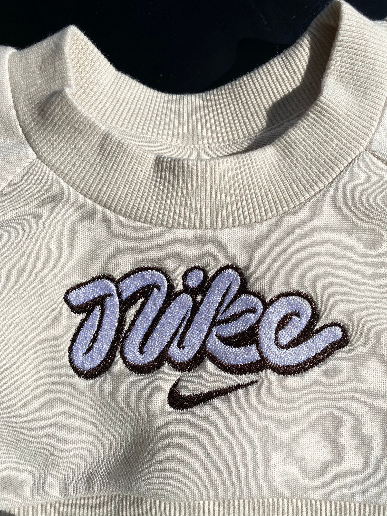 Nike cursive embroidery crop Top | Etsy